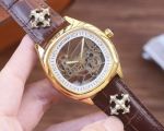 Cartier Minghzhu Movement Skeleton Face 41*12mm Leather Band Watch